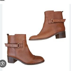 J. Crew Parker leather ankle boots in cognac size 6